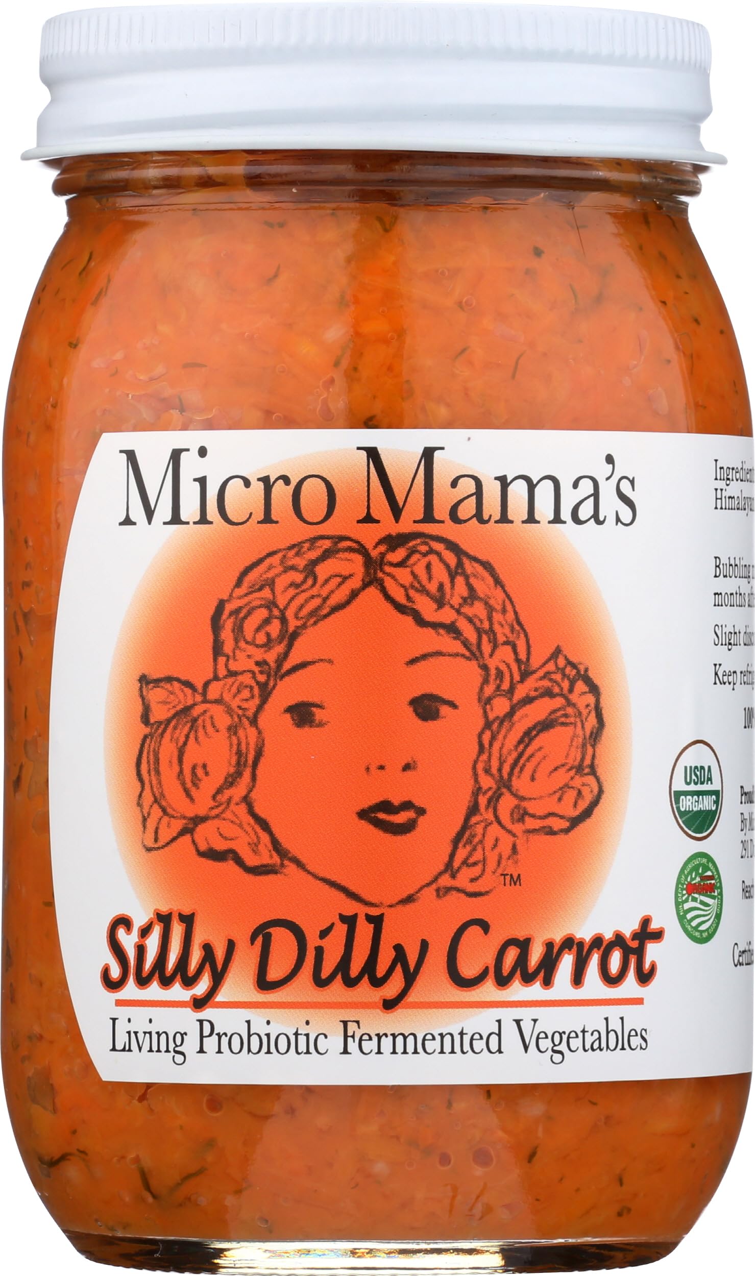 MICRO MAMAS Organic Silly Dilly Carrot Kimchi, 16 OZ | Grocery